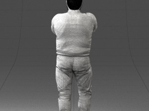 man in marvel t-shirt 1121-16 3d print ready Modello di stampa 3D