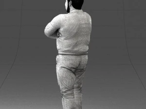 man in marvel t-shirt 1121-16 3d print ready 3D Print Model