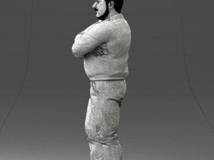 man in marvel t-shirt 1121-16 3d print ready Modello di stampa 3D