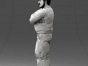 man in marvel t-shirt 1121-16 3d print ready 3D Print Model