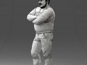 man in marvel t-shirt 1121-16 3d print ready 3D Print Model