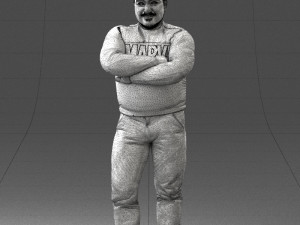 man in marvel t-shirt 1121-16 3d print ready Modello di stampa 3D