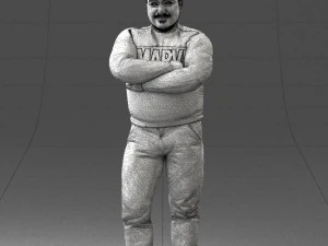 man in marvel t-shirt 1121-16 3d print ready 3D Print Model