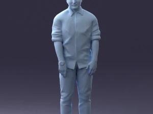 man in blue shirt 1121-17 3D Model