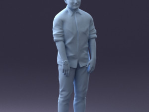 man in blue shirt 1121-17 3D Модель