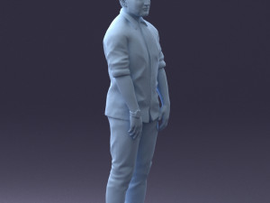 man in blue shirt 1121-17 3D Модель