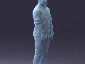man in blue shirt 1121-17 3D Model
