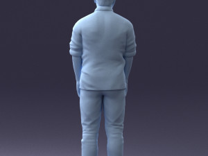 man in blue shirt 1121-17 3D Модель