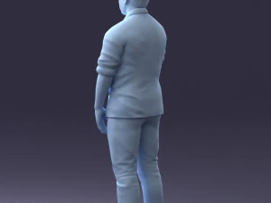 man in blue shirt 1121-17 3D Model