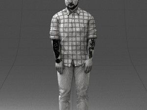 man in blue shirt 1121-17 3D Модель