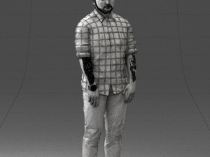 man in blue shirt 1121-17 3D Модель
