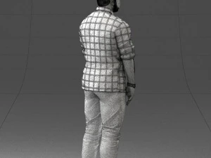 man in blue shirt 1121-17 3D Model