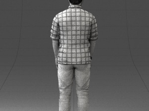 man in blue shirt 1121-17 3D Модель