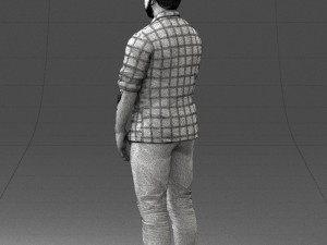 man in blue shirt 1121-17 3D Модель