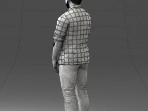 man in blue shirt 1121-17 3D Model