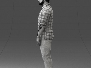 man in blue shirt 1121-17 3D Модель