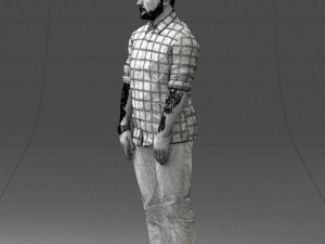 man in blue shirt 1121-17 3D Модель