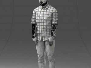 man in blue shirt 1121-17 3D Model