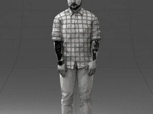 man in blue shirt 1121-17 3D Model