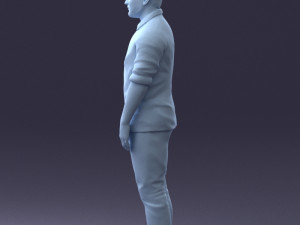 man in blue shirt 1121-17 3d print ready Modello di stampa 3D