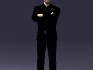man in black suit 1121-18 Modèle 3D