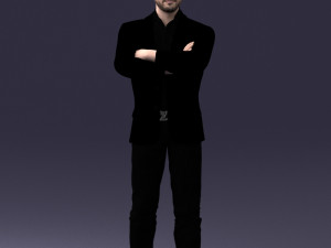 man in black suit 1121-18 Modelo 3D