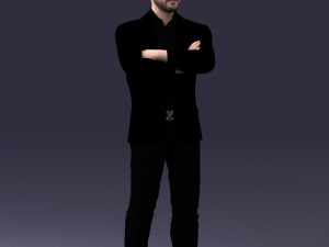 man in black suit 1121-18 Modelo 3D