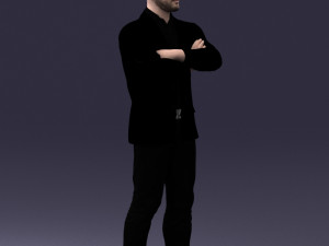 man in black suit 1121-18 Modelo 3D