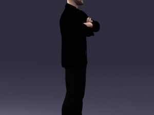 man in black suit 1121-18 Modelo 3D