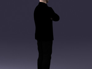 man in black suit 1121-18 Modelo 3D