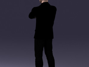 man in black suit 1121-18 Modelo 3D