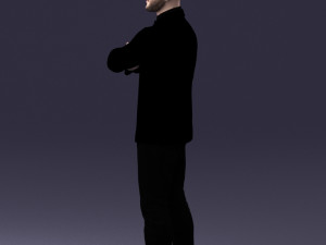 man in black suit 1121-18 Modelo 3D