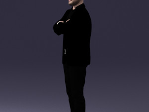 man in black suit 1121-18 Modelo 3D