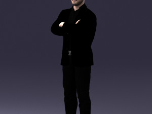 man in black suit 1121-18 Modelo 3D