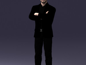 man in black suit 1121-18 Modelo 3D