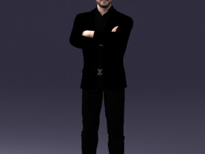 man in black suit 1121-18 Modelo 3D