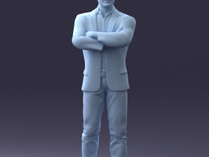 man in black suit 1121-18 Modelo 3D