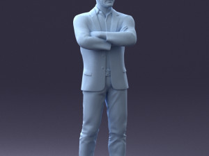 man in black suit 1121-18 Modelo 3D