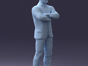 man in black suit 1121-18 Modelo 3D