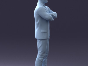 man in black suit 1121-18 Modelo 3D