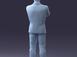 man in black suit 1121-18 Modelo 3D