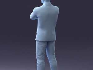 man in black suit 1121-18 Modelo 3D