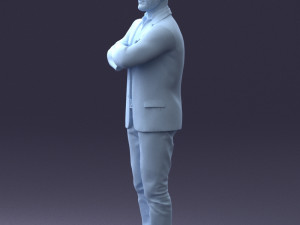 man in black suit 1121-18 Modelo 3D