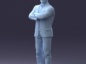 man in black suit 1121-18 Modelo 3D