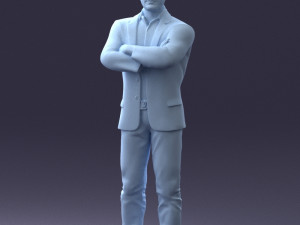 man in black suit 1121-18 Modelo 3D