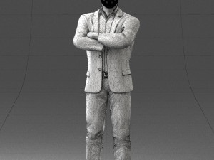 man in black suit 1121-18 Modelo 3D