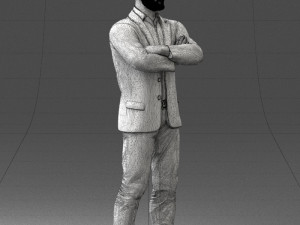 man in black suit 1121-18 Modelo 3D