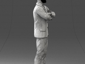 man in black suit 1121-18 Modelo 3D