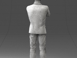 man in black suit 1121-18 Modelo 3D