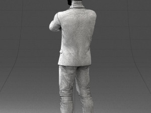 man in black suit 1121-18 Modelo 3D